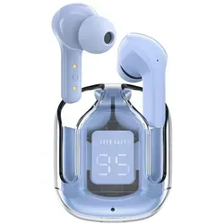 Acefast Earphones TWS T6 (Blue) - Kopfhörer mit 4 Mikrofonen und ENC Geräuschunterdrückung für perfekte Anrufqualität, Bluetooth 5.0 für zuverlässige Verbindung und Touch-Bedienung für einfachen Zugriff auf Funktionen.