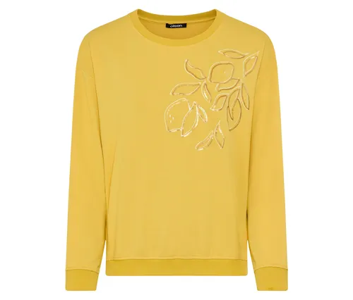 Tchibo - Olsen Sweatshirt Long Sleeves - Damen - Gr. 42 - gold - Stylisches Olsen Sweatshirt in Gold mit sportivem Rundhalsausschnitt. Bequeme Passform und elastisches Material sorgen für hohen Tragekomfort. Ideal für lässige Anlässe!
