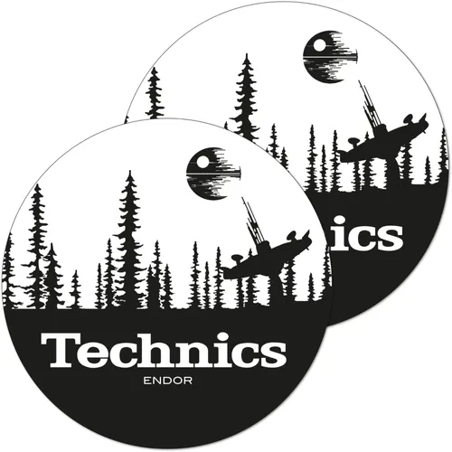Magma LP-Slipmat Technics Endor - 1 Paar DJ-Slipmatten, schützt Schallplatten und Motor, ideal für Scratch-Enthusiasten mit ausgefallenem Design