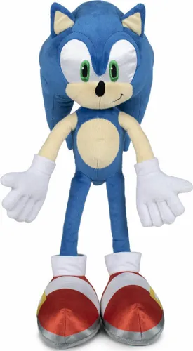 Sonic Plüschtier 30 cm - Der blaue Igel - Kuscheltiere – Sonic Plüschtier mit 30 cm langen Beinen, ideal für Fans von Sonic the Hedgehog. Weich und perfekt zum Kuscheln, bringt er Abenteuer und Spaß ins Kinderzimmer!