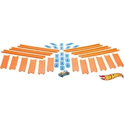 Hot Wheels Bahn Track Builder mit 36 Teilen - Rennbahnen für kreativen Spielspaß! Enthält 36 Teile inklusive 1 Spielzeugauto und ist kompatibel mit anderen Hot Wheels Tracksets.