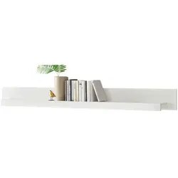 Furn.Design Wandboard in Hochglanz Weiß - Design-D - Regal in elegantem Hochglanz Weiß, strapazierfähige Melaminbeschichtung und pflegeleicht. Ideal für modernes Wohnen, bietet Platz und Stil.