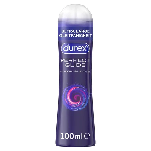 Durex Perfect Glide Gleitgel - Silikonbasiertes Gleitmittel für langanhaltenden Spaß - Gleitmittel, 100 ml, sorgt durch seidig-weiche Textur für ultra lange Gleitfähigkeit und ist ideal bei vaginaler Trockenheit oder Analsex.