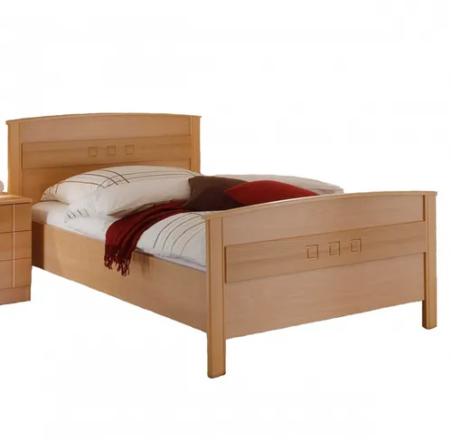 Seniorenbett Komfortbett höhenverstellbar aus Buche Nachbildung - Klassisches Seniorenbett mit höhenverstellbarer Einlegetiefe für individuelle Anpassung. Optimal für höchsten Schlafkomfort und einfache Montage.