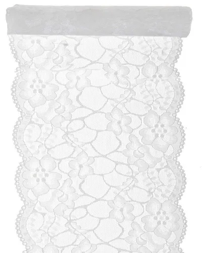 Santex Tischläufer TISCHLÄUFER SPITZE. Spitzen Tischband in weiß von Santex. 18cm/3m