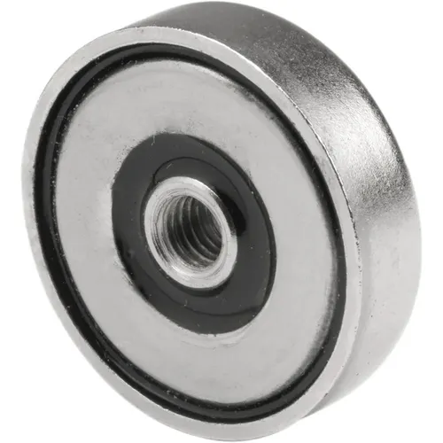 SUPERMAGNETE Topfmagnet mit Innengewinde M5 Ø 25 mm,