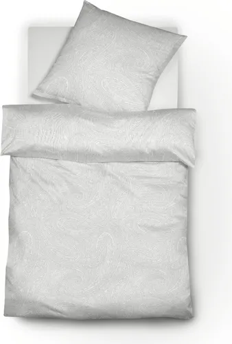 Fleuresse Jacquard Leinen-Bettwäsche Provence Prestige, silber