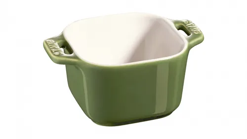 Staub Keramik XS 2er Set Mini Förmchen Ramekin Dessertschale quadratisch Basilik