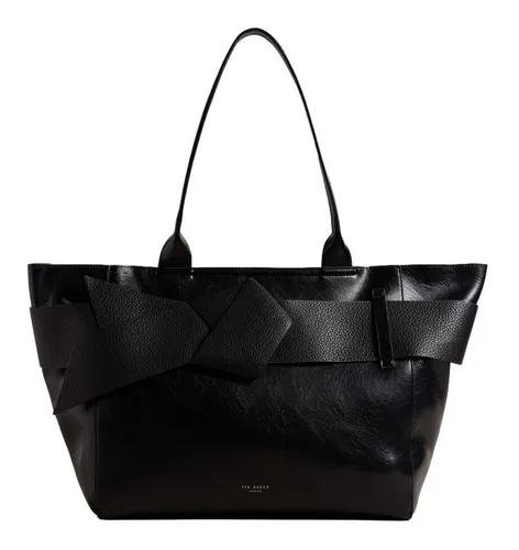Ted Baker Shopper Jimma Pu Large Tote - 2-tlg. Set in Jet Black - Elegante Handtasche aus hochwertigem Polyurethan mit praktischem Magnetverschluss und zwei Henkel für optimalen Tragekomfort. Ideal für Alltag und Freizeit.