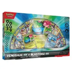 Pokémon TCG: Venusaur ex & Blastoise ex Premium Collection - Entdecken Sie die Pokémon TCG: Venusaur ex & Blastoise ex Premium-Kollektion mit exklusiven Promo-Karten und 10 Boosterpacks für spannende Spielmomente.