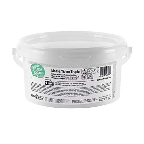 Mona Lisa Massa Ticino Tropic Bride White Rollfondant 2,5kg im Eimer