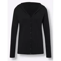 heine Strickjacke Cardigan Langarm Feinstrick schwarz 38