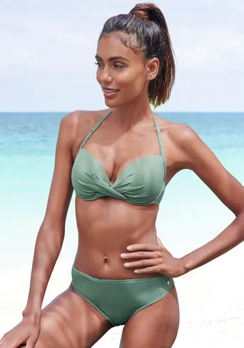 s.Oliver Push-Up-Bikini-Top Spain, in Wickeloptik, oliv