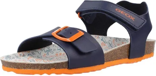 GEOX JUNIOR J GHITA BOY Sandalen Navy/Dunkelorange 34 EU - Bequeme Sandalen für Jungen mit atmungsaktivem Obermaterial und praktischem Klettverschluss. Ideal für den Alltag und Freizeitaktivitäten.