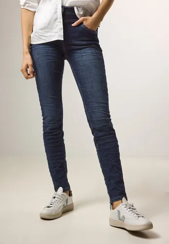 CECIL Damen Style Vicky Jeans Slim Fit, Mid Blue Wash - Moderne High Waist Jeans mit Skinny Leg und Stretchanteil für perfekten Komfort. Ideal für trendbewusste Frauen.