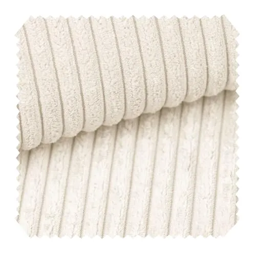 novely® PORTO - Polsterstoff in Breitcord-Optik - Ultraweicher Möbelstoff - Pflegeleichte Meterware 1 lfm | Farbe: 38 Creme Elfenbein