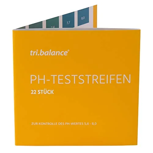 tri.balance pH-Teststreifen 22 Stück – 1er Pack I Messbereich 5,6-8,0 pH I pH-Wert Messung im Urin - Wasser I Kontrolle des Säure-Basen-Stoffwechsel
