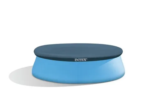 Intex Pool-Abdeckplane Krystal Clear für Easy Set Pools 244cm - Robuste Poolabdeckung für Intex Easy Set Pools mit 244 cm Durchmesser. Schützt vor Laub und Schmutz, mit Drainagelöchern für optimale Luftzirkulation. Hält das Wasser länger warm und reduziert Verdunstung.