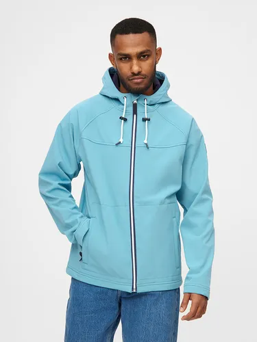 DERBE Softshelljacke "Isleby" für Herren - Gr. XL - Funktionsjacke in milky blau/navy, wasserabweisend, winddicht und atmungsaktiv mit wärmendem Fleece innen für optimalen Komfort in der Freizeit.
