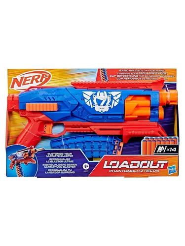 NERF N1 Blaster Loadout Phantom Blitz Recon - Der NERF Blaster bietet über 1000 Kombinationsmöglichkeiten für individuellen Spielspaß. Mit 14-Dart Aufbewahrung und stylischem Phantom Flash Recon Design ist er ideal für spannende Kämpfe drinnen und draußen.