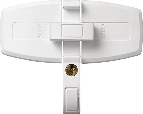 ABUS DFS95 Doppelfenster Zusatzschloss - Fenstersicherung für Doppelflügel-Fenster, abschließbar und schützt effektiv vor Aufdrücken von außen. Ideal für mehr Sicherheit im eigenen Zuhause.