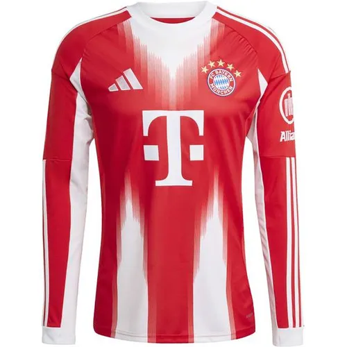 ADIDAS Herren Trikot FC Bayern München 25/26 Heim - Sportuniformen, langärmlige Fan-Version mit feuchtigkeitsabsorbierender AEROREADY Technologie für ein angenehmes Tragegefühl und stylischem Design in rot-weißen Vereinsfarben.
