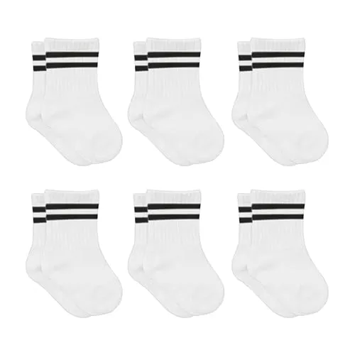 bistyle Baumwolle 6 Paar Baby Socken für Neugeborene Säugling 0-6 Monate bis 3 Jahre | Stopper Nahtlos Socken | Jungen Mädchen Kindersocken