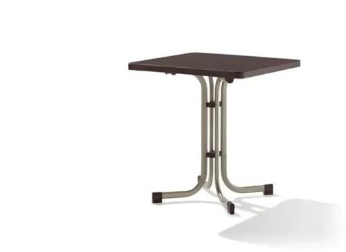 Sieger 231/C-M Boulevard-Klapptisch 70 x 70 cm - Beistelltisch mit robustem mecalit-PRO-Platte, ideal für den Außenbereich, wetterfest und langlebig. Montagefrei und Made in Germany!