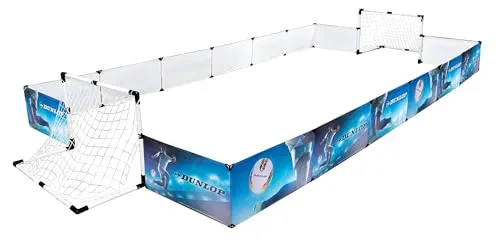 Dunlop Fußball Set - Komplettset mit Zaun, 2 Toren, Ball & Pumpe - Fußbälle - Ideal für Kinder ab 3 Jahren, fördert Teamgeist und Bewegung im Freien mit umfangreichem Zubehör.
