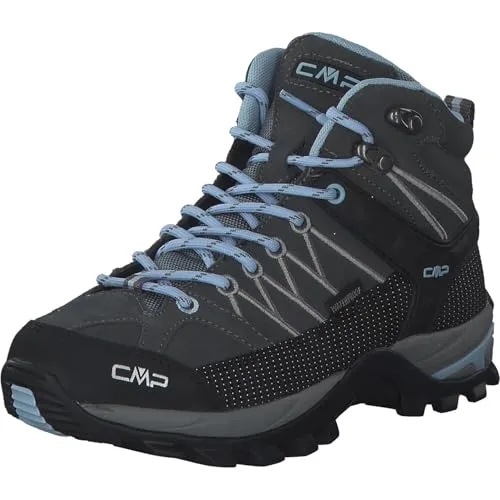 CMP Rigel Mid Damen Trekkingschuhe grau 39 - Stylische und atmungsaktive Trekkingschuhe von CMP mit hoher Schnürung und optimalem Tragekomfort. Ideal für alle Outdoor-Aktivitäten, dank wasserdichter ClimaProtect-Technologie und griffiger CMP Full On GRIP-Sohle.