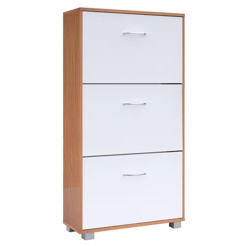 Casaria Schuhschrank für 18 Paar Schuhe - Schuhschrank mit 3 verstellbaren Klappen, kompakt (115x60x25cm) und mit Kippsicherung – ideal für Ordnung in jedem Flur.