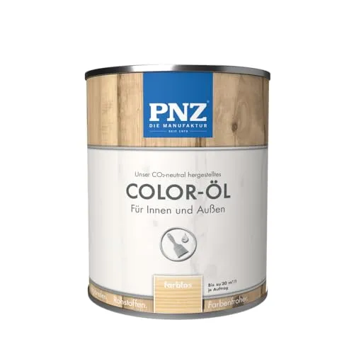 PNZ Color-Öl für Innen und Außen | lösemitttelfreies Farböl | Nachhaltig hergestellt mit regionalen Rohstoffen | für alle Hölzer, auch Bienenhäuser, Gebinde:0.25L, Farbe:farblos
