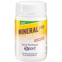 Sanct Bernhard Sport Mineral-Pur-Drink - 100g-Dose Apfel - Nahrungsergänzungsmittel mit fünf wichtigen Elektrolyten, kalorienfrei und ideal für schweißtreibende Aktivitäten. Unterstützt die Muskelfunktion und hält das Elektrolytgleichgewicht.