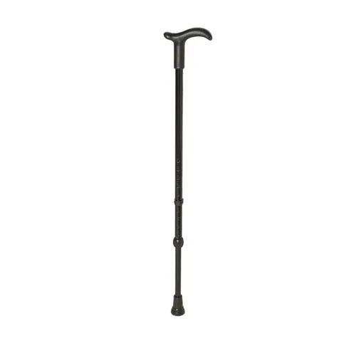 Rebotec Simplex Gehstock mit Fritzgriff - 10-fach höhenverstellbar - Leichter Gehstock mit pulverbeschichtetem Design und komfortablem Fritzgriff. Ideal für den täglichen Einsatz, höhenverstellbar von 73 bis 95,5 cm und mit geräuscharmer Quetschverschraubung.