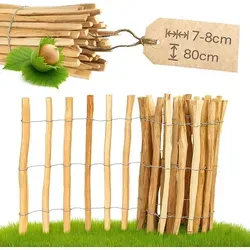 PINEEA Staketenzaun aus Haselnuss – Wetterfester 5m Holzzaun für Garten & Deko - Der PINEEA Staketenzaun aus Haselnuss ist wetterfest und ideal für Garten, Beet und Dekoration. Einfach zu montieren und vielseitig einsetzbar – bringt Struktur und natürlichen Charme in Ihren Außenbereich.