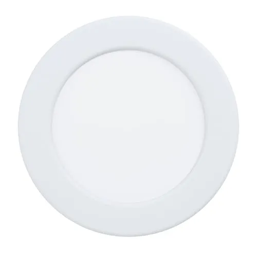 EGLO LED Einbaustrahler Fueva 6, runde Badezimmer Einbauleuchte, Badlampe Decke aus Kunststoff in Weiß, Einbaustrahler flach, warmweiß-kaltweiß, IP44, ∅ 11,7 cm