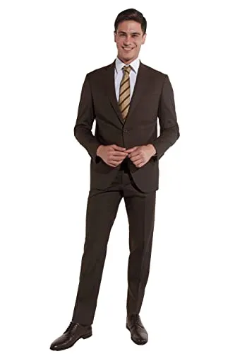 Steffen Klein Herren Anzug elastisch | Brauner Business Anzug im Regular Fit - Hochwertiger Steffen Klein Herren Anzug in braun, Regular Fit für optimalen Komfort und Bewegungsfreiheit, ideal für professionelle Auftritte.