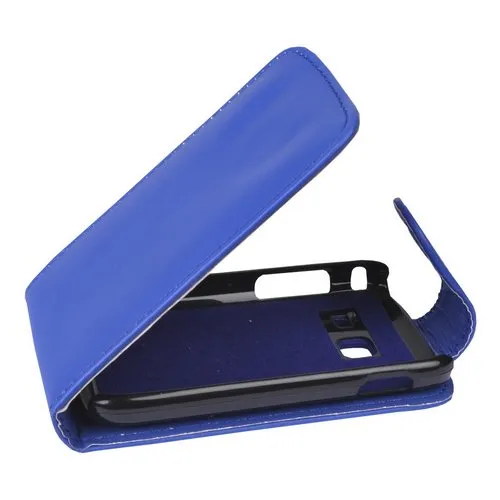 Mobilfunk Krause - Flip Case Etui Handytasche Tasche Hülle für Samsung GT-S6102 / S6102 (Blau)