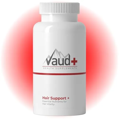 VAUD® Haarwachstum Kapseln - Hochdosierte Haar Vitamine - Haarwuchs Behandlung mit 60 Kapseln, die Haarausfall verhindern und gesunde Haarstruktur dank Keratin, Biotin und wertvollen Mineralien fördern.