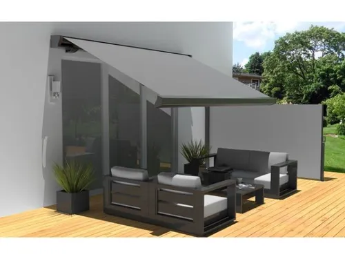 Primaster Kassetten-Markise 4 x 3,5 m elektrisch anthrazit - Kassettenmarkise in elegantem Anthrazit, elektrisch betrieben für müheloses Öffnen und Schließen, ideal für schattige Entspannung im Garten oder auf der Terrasse.