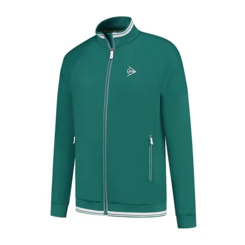 DUNLOP CLUB HERREN TENNIS STRICKJACKE, Atlantic Deep, XXXL - Moderne Strickjacke für Herren aus 92% Polyester und 8% Elasthan. Ideal für den Tennisplatz oder die Freizeit. Mit zwei praktischen Reißverschlusstaschen und elastischem Bund für optimale Bewegungsfreiheit.