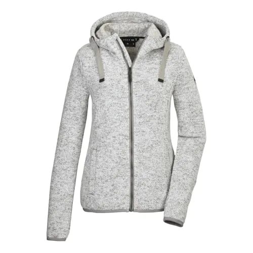 G.I.G.A. DX Damen Strickfleecejacke mit Kapuze GW 52 WMN KNTFLC JCKT - Funktionsjacke in Jacquard Optik, ideal als Midlayer oder Übergangsjacke, mit elastischer Kapuze und Reißverschluss für optimalen Tragekomfort.