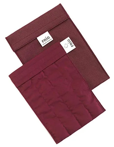 FRIO GROßE Diabetiker Insulin Kühltasche 19 x 14 cm Weinrot | Für bis zu 4 Insulin Pens | Kühlt mit kaltem Wasser I Keine Kühlakkus notwendig | Wiederverwendbar