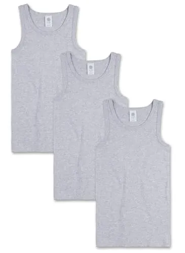 Sanetta Jungen Unterhemd 3er Pack - Basic Tank Tops aus Organic Cotton - Kinder-Wäsche: 3er Pack Unterhemden aus 100% Bio-Baumwolle, angenehm weich mit perfekter Passform und ohne störende Seitennähte für höchsten Tragekomfort.
