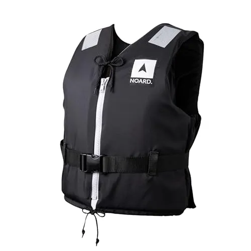 NOARD Schwimmhilfe in 5 Größen – Schwimmweste Black Edition – 25-120 kg – EN ISO 12402-5 CE (50 N) – Feststoffweste (Schwarz, 30-50 kg)