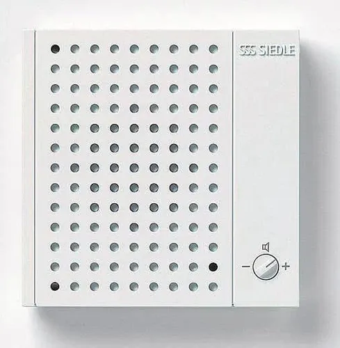 Siedle NS511-01W Nebensignalgerät Weiß - Nebensignalgerät mit elektronischem Drei-Klang-Gong, ideal für effektive Signalgebung in Wohn- und Gewerbebauten. Kompakt und einfach zu montieren.