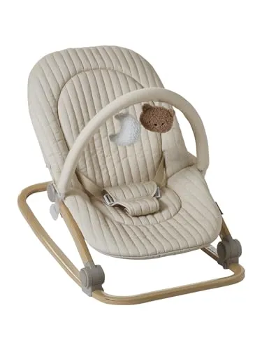 vertbaudet Babywippe BABYDREAM mit Spielbogen - Die BABYDREAM Babywippe bietet eine verstellbare Rückenlehne, einen abnehmbaren Spielbogen mit 2 Spielzeugen und einen weich gepolsterten Sitz. Ideal für Babys von Geburt bis ca. 6 Monate.