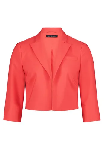 Betty Barclay Damen Kurzblazer Poppy Red - Eleganter Kurzblazer für Damen mit 3/4 Arm und weich fallender Passform, ideal für verschiedene Anlässe. Verschlusslos für ein müheloses Tragegefühl und zeitloses Design.