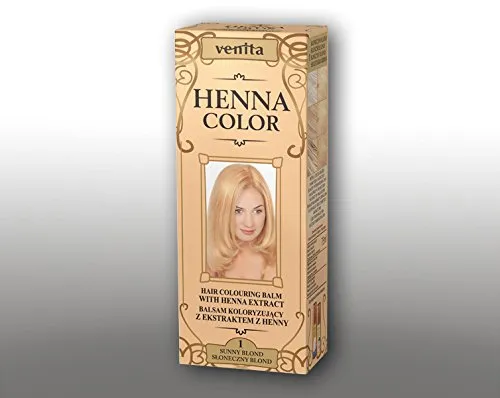 Venita - Henna Color Balm - Strahlendes Sunny Blonde - 100% Natürliche Formel - 24 Farben Verfügbar - Glänzendes Finish - Einfache Anwendung - Sunny Blonde - 75ml