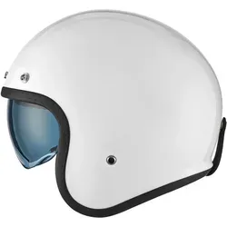Apex JI100 Jethelm Solid weiß Gr. S 55/56 - Motorradhelm mit Sonnenblende und Anti-Fog-Beschichtung, ideal für klare Sicht und Komfort beim Fahren. ECE 22.06-zertifiziert und leicht mit nur 1300 g.